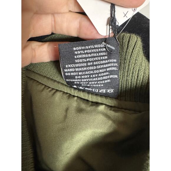 HEROES & VILLIANS Varsity Bomber Jacket NWT $140 "Standard Issue" Size L - Picture 13 of 16